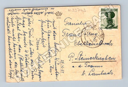 Pohlednice Rakousko zimní krajina Vánoce 1957 (M33743)
