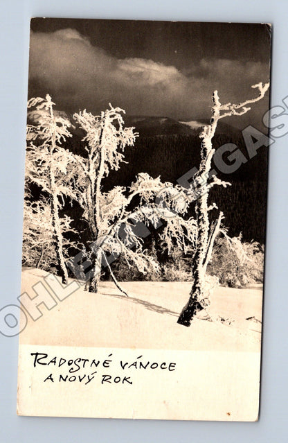 Pohlednice zimní krajina Radostné Vánoce (M33746)