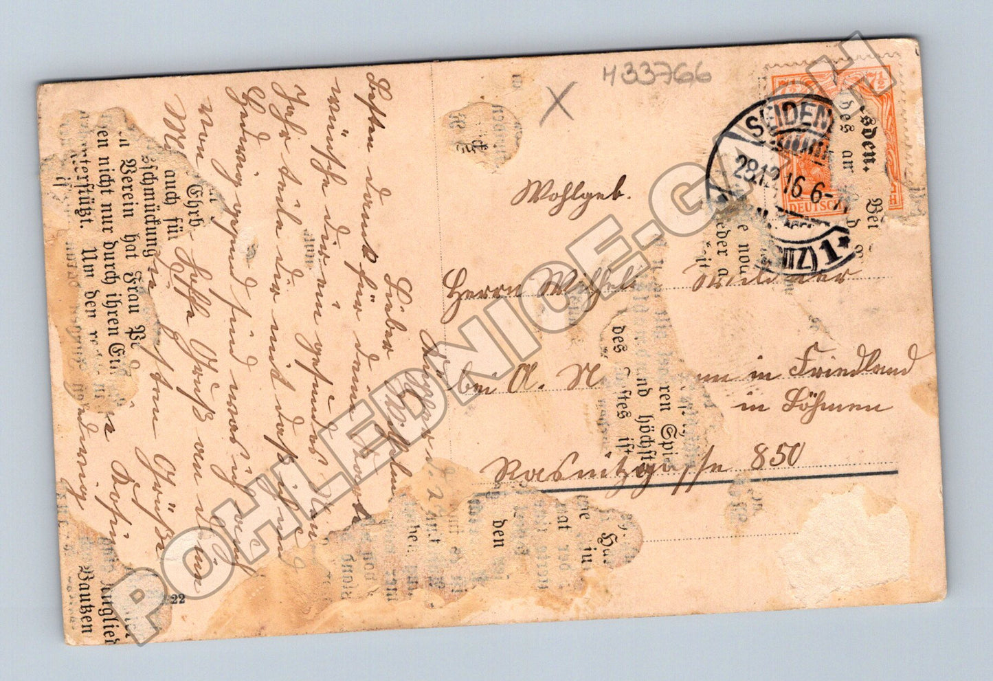 Pohlednice Německo novoroční motiv jetel 1913 (M33766)