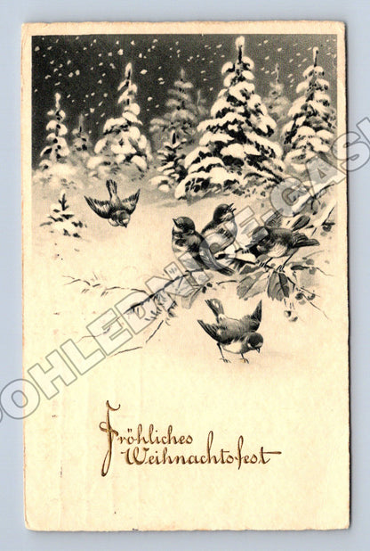Pohlednice Rakousko Vánoční sýkorky 1932 (M33768)