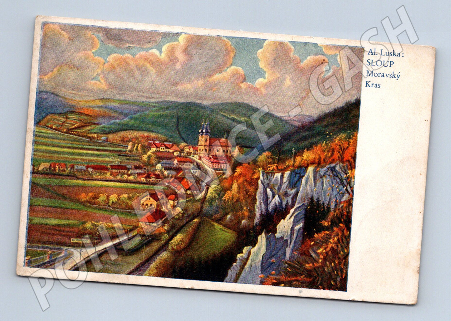 Pohlednice Sloup Moravský kras motiv (M3377)