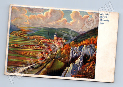 Pohlednice Sloup Moravský kras motiv (M3377)