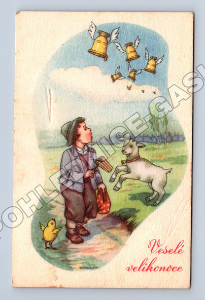 Pohlednice Veselé velikonoce ilustrace 1949 (M33783)
