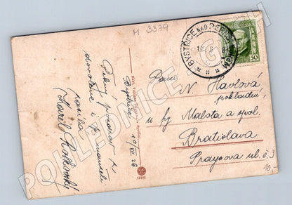 Pohlednice Pernštejn 1926 hradní motiv (M3379)