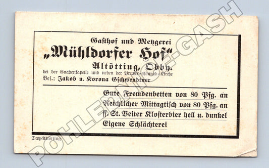 Pohlednice Německo Altötting reklama Mühldorfer Hof (M33797)