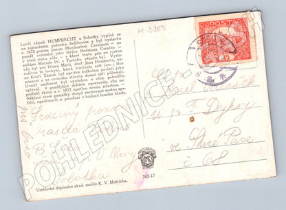 Pohlednice Humprecht lovčí zámek malba (M3380)