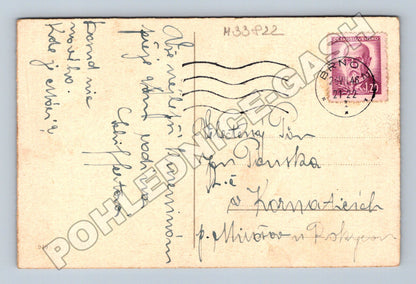 Pohlednice Květiny Srdečné přání 1946 (M33822)