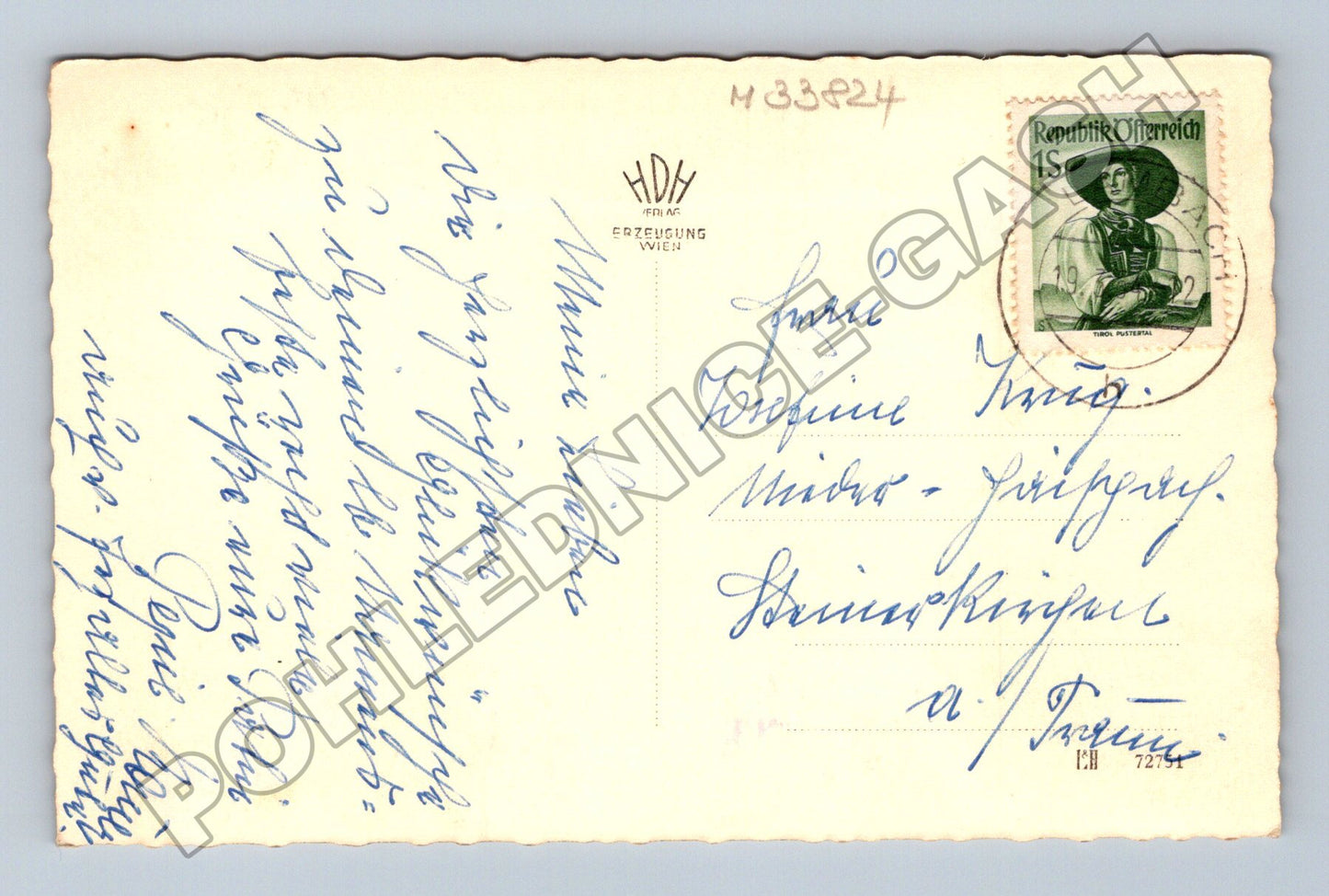 Pohlednice Rakousko květiny blahopřání k svátku (M33824)