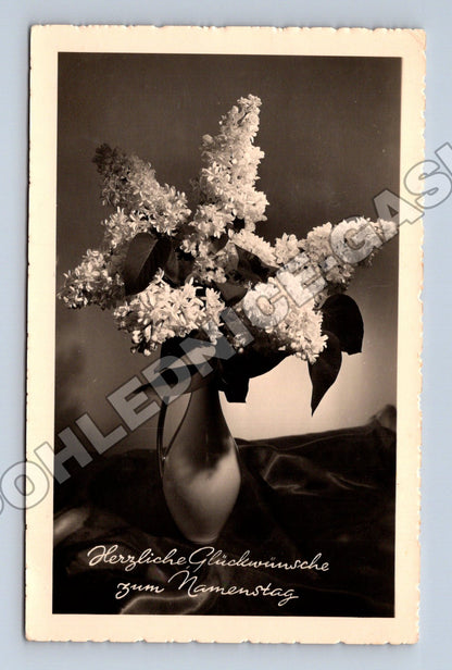 Pohlednice Rakousko šeříky k jmeninám 1962 (M33826)