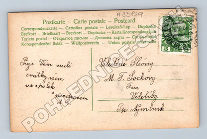Pohlednice kříž srdce kotva čtyřlístky (M33829)