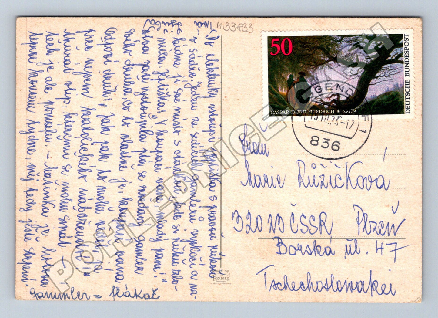 Pohlednice Německo umělecká psi v akváriu 1978 (M33833)
