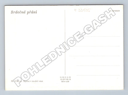 Pohlednice Kytice v modré váze (M33835)