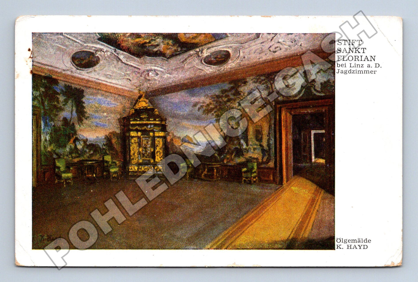 Pohlednice Rakousko St. Florian Jagdzimmer (M33840)