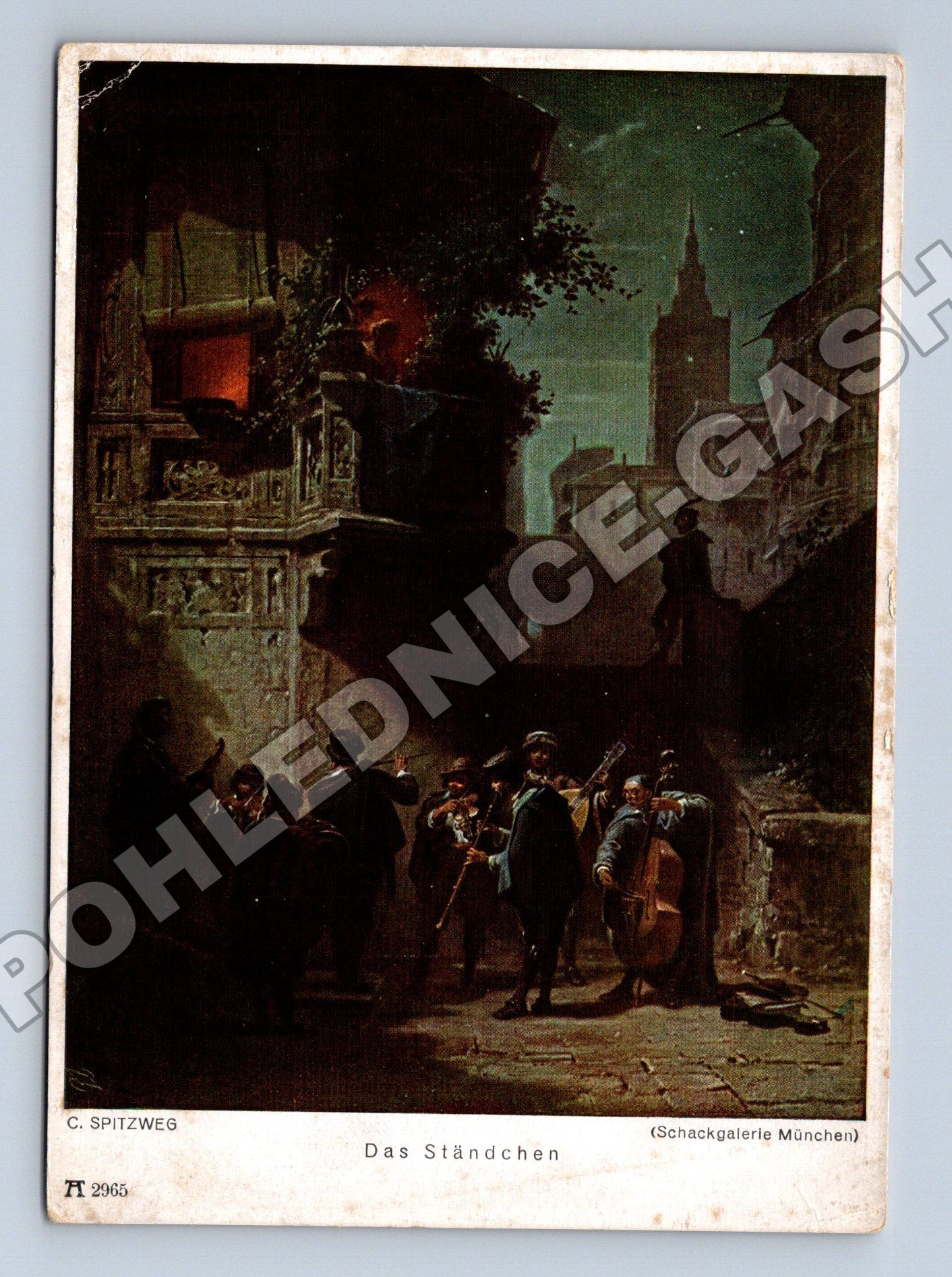 Pohlednice Německo umění Spitzweg Ständchen (M33846)