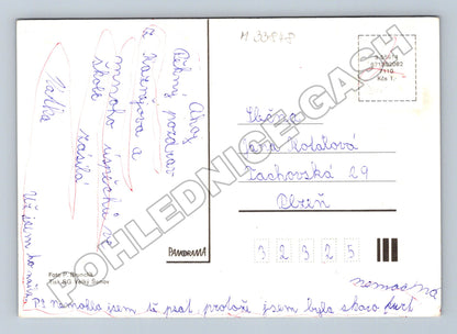 Pohlednice Spejbl a Hurvínek loutky škola (M33848)