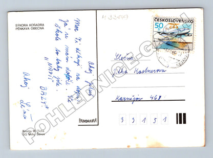 Pohlednice Československo Ptáci Sýkora a Pěnkava 1986 (M33849)
