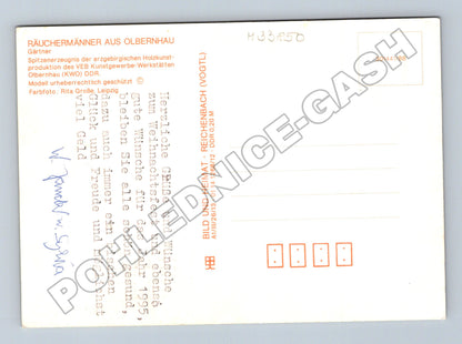 Pohlednice Německo Räuchermann zahradník 1995 (M33850)