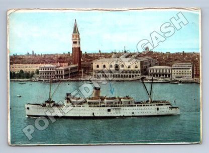 Pohlednice Itálie Benátky panorama s lodí M/T HELLAS (M33852)
