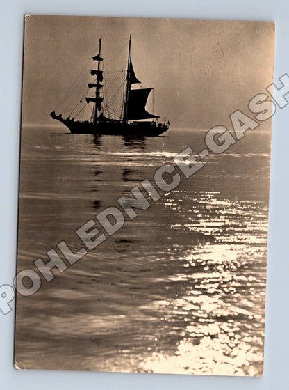 Pohlednice Německo Rujana plachetnice na vodě 1978 (M33857)