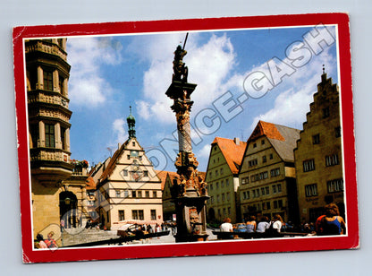 Pohlednice Německo Rothenburg ob der Tauber náměstí 1984 (M33863)