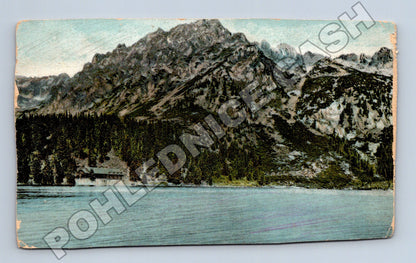 Pohlednice Maďarsko Hory jezero chata 1944 (M33871)