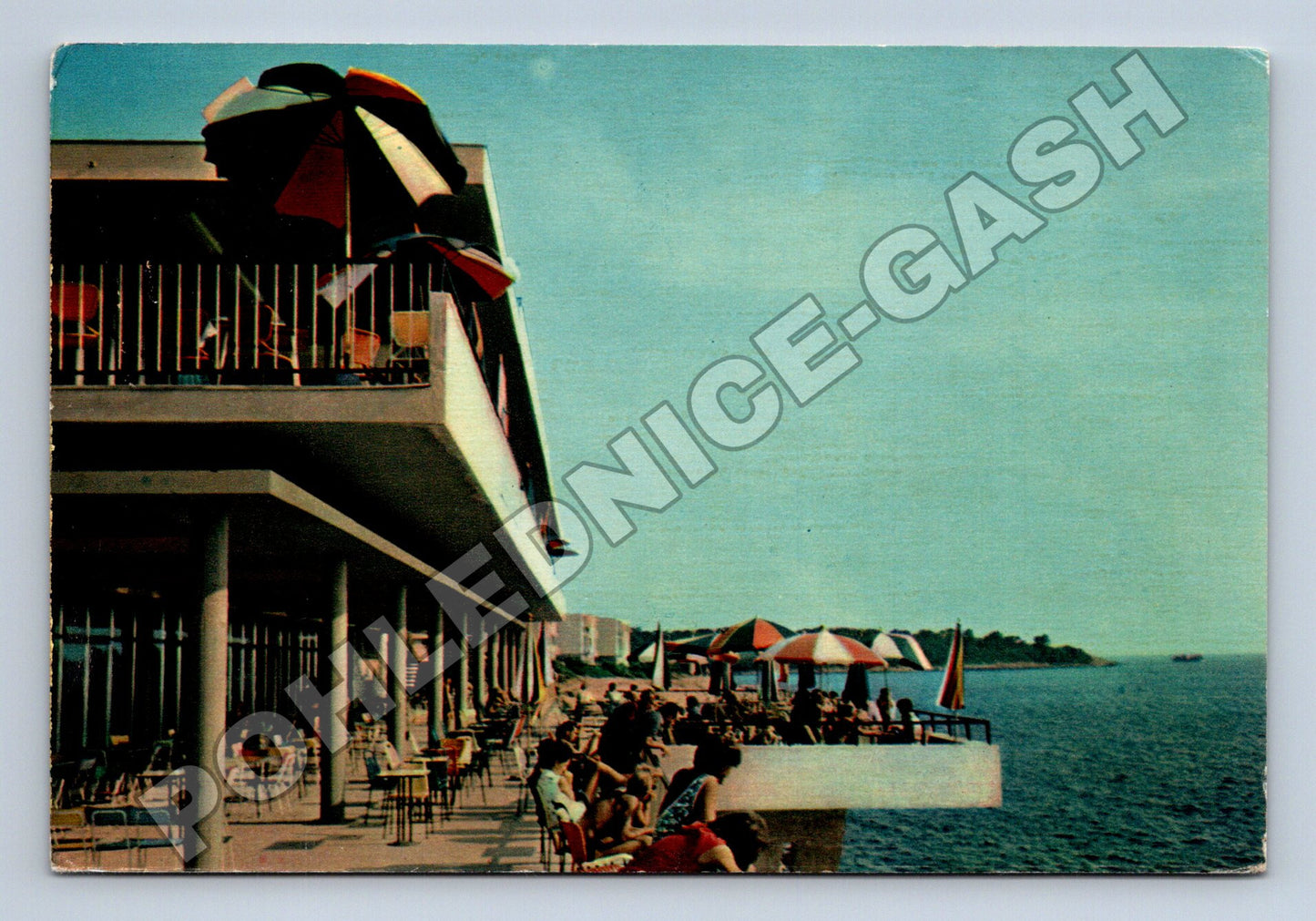 Pohlednice Chorvatsko Pula terasa restaurace u moře 1964 (M33876)