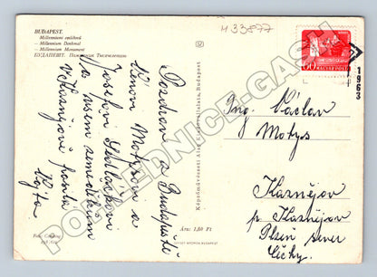 Pohlednice Maďarsko Budapešť Hősök tere 1963 (M33877)