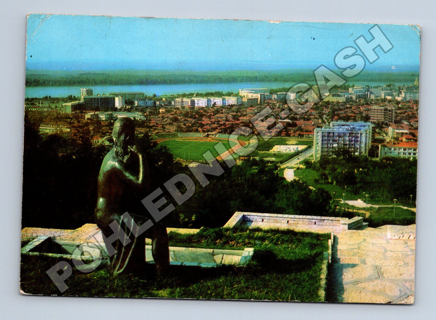 Pohlednice Bulharsko Silistra město se sochou 1973 (M33882)