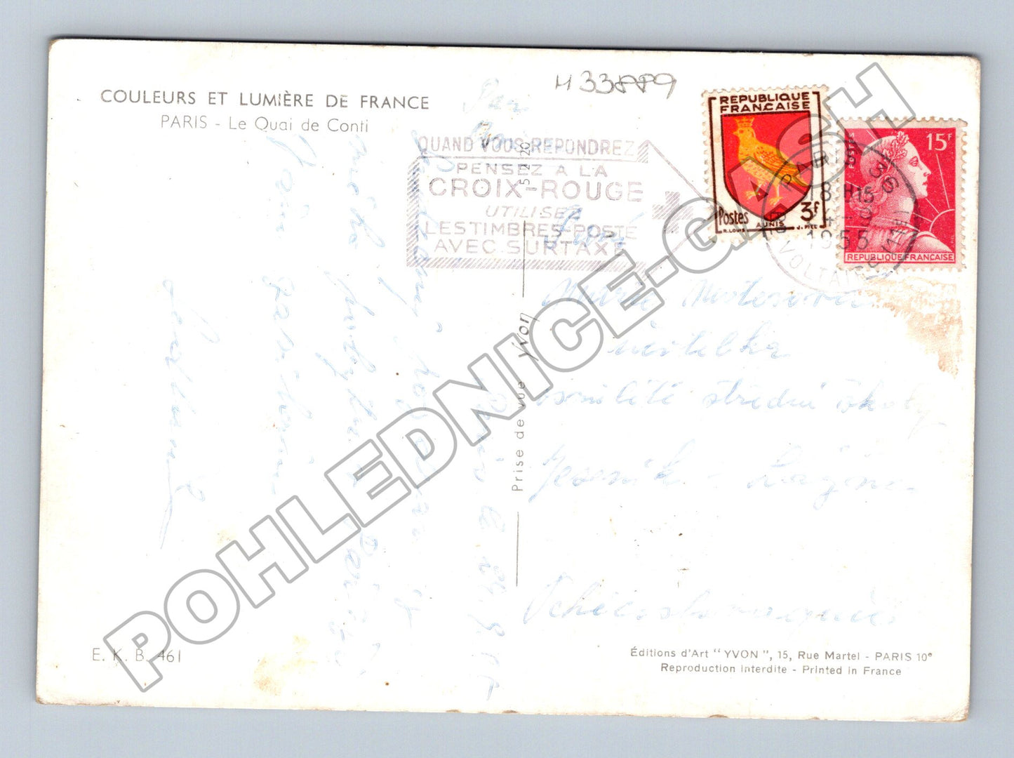 Pohlednice Francie Paříž Quai de Conti s knihami (M33889)