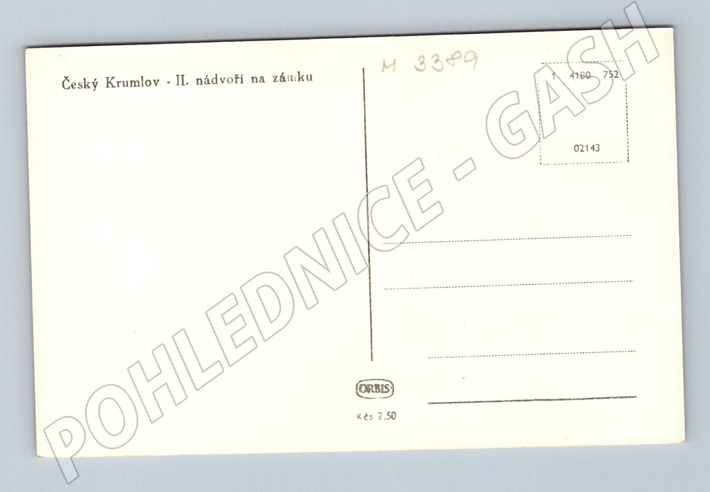 Pohlednice Český Krumlov II nádvoří zámku (M3389)
