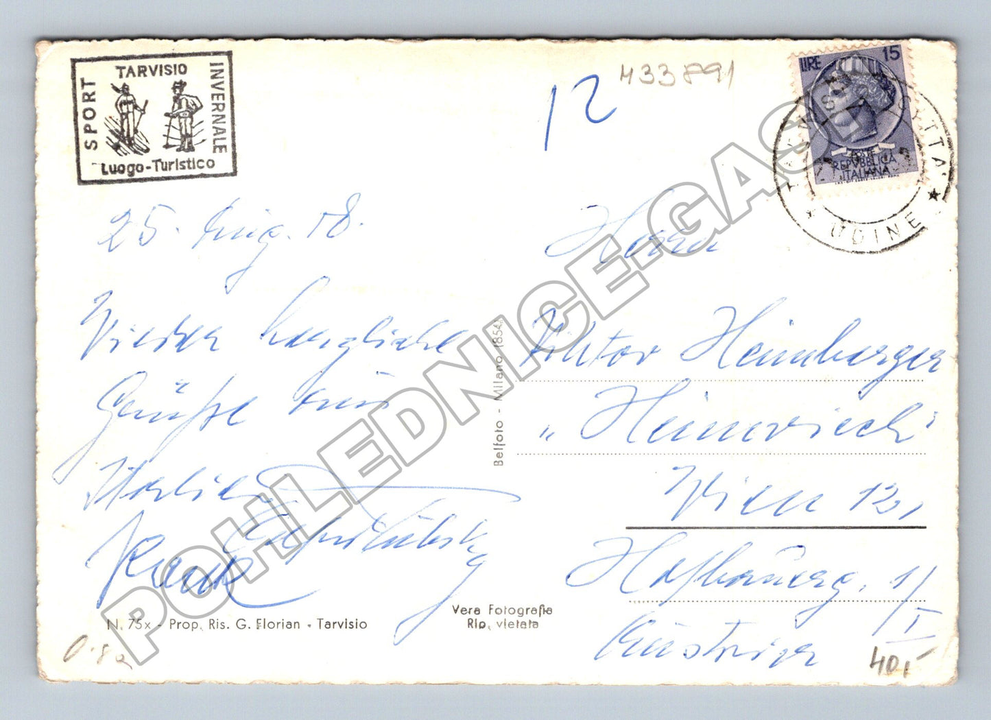 Pohlednice Itálie Tarvisio panorama 1918 (M33891)