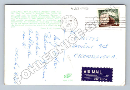 Pohlednice Nový Zéland Auckland panorama města 1962 (M33896)