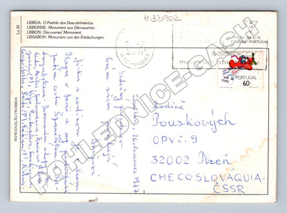 Pohlednice Portugalsko Lisabon Památník objevitelů 1987 (M33902)