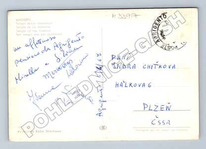 Pohlednice Itálie Agrigento Chrám Concordia 1967 (M33917)