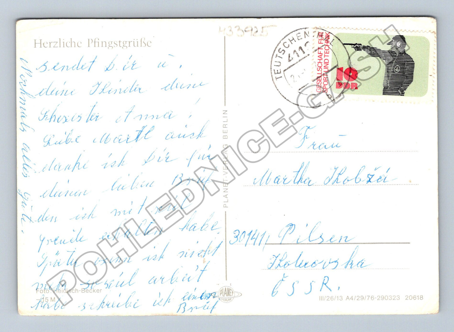 Pohlednice Německo venkovská jarní krajina 1976 (M33925)