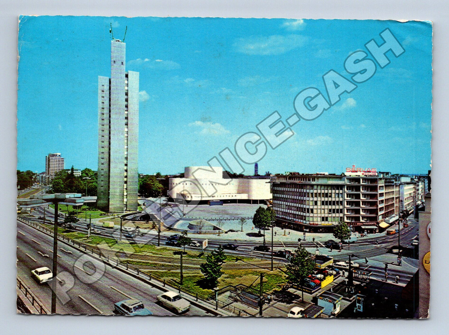 Pohlednice Německo Düsseldorf Thyssen-Hochhaus 1973 (M33940)
