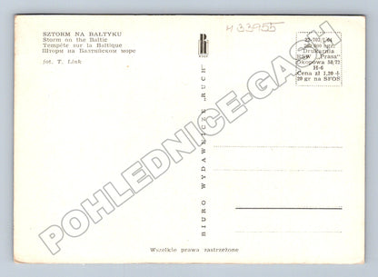 Pohlednice Polsko bouře na Baltském moři 1964 (M33955)
