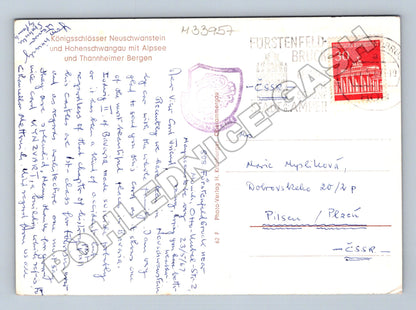 Pohlednice Německo Neuschwanstein Hohenschwangau 1967 (M33957)