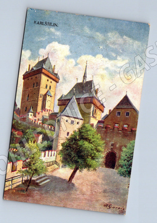 Pohlednice Karlštejn kolorovaný motiv (M3396)