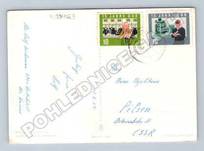Pohlednice Německo Weimar Goethe-Schiller pomník 1965 (M33963)