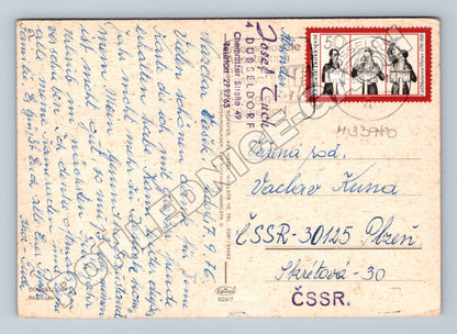 Pohlednice Německo Düsseldorf řeka Rýn 1976 (M33980)