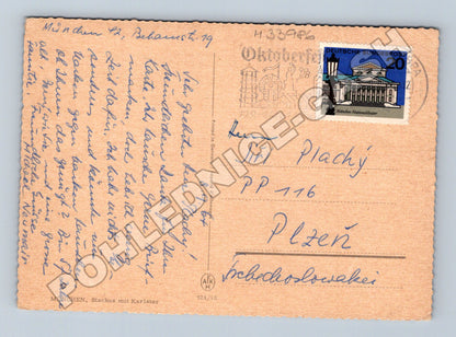 Pohlednice Německo Mnichov Stachus Karlstor 1968 (M33986)