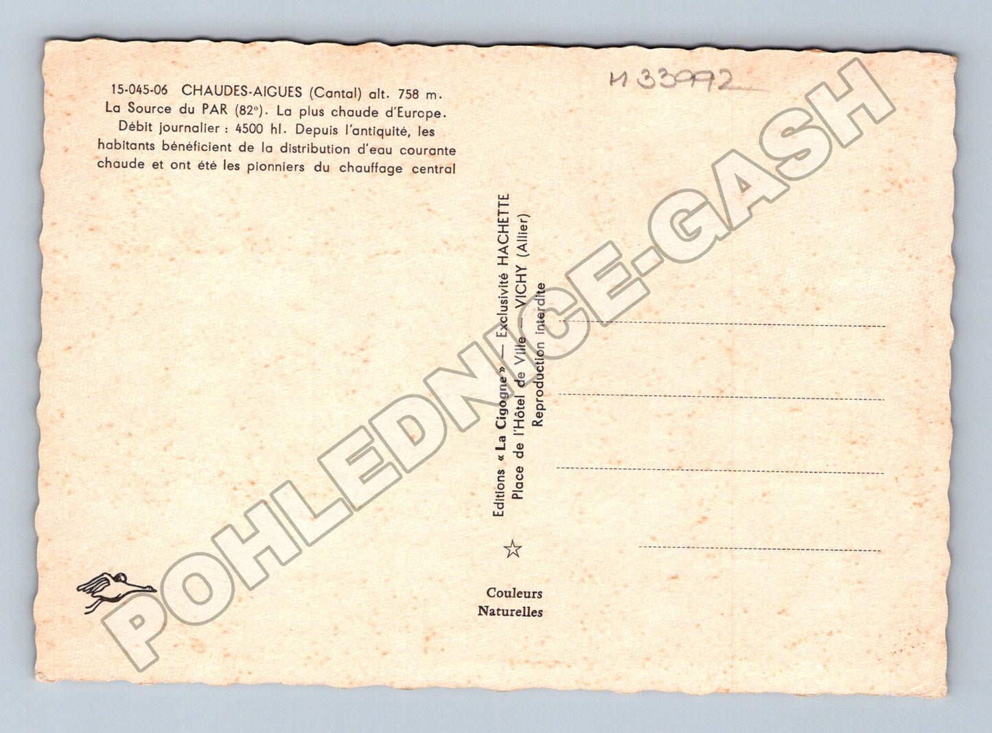 Pohlednice Francie Chaudes-Aigues pramen Far (M33992)