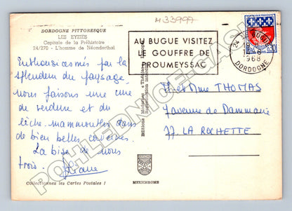 Pohlednice Francie Les Eyzies jeskynní socha 1968 (M33997)