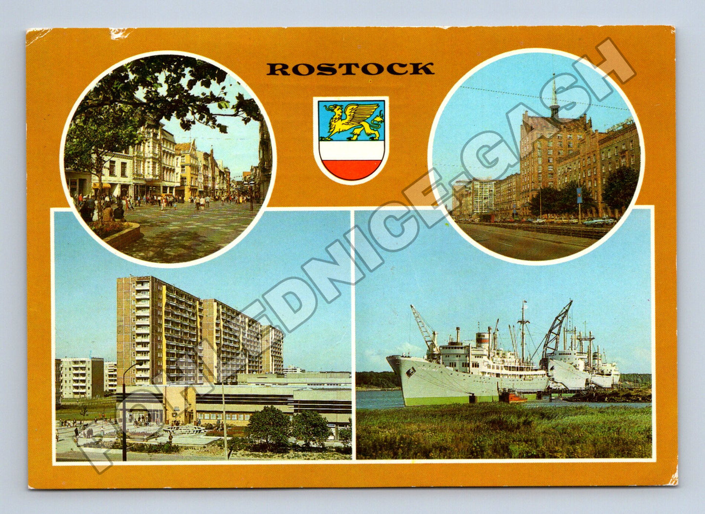 Pohlednice Německo Rostock pohledy na město a přístav (M33998)