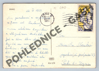 Pohlednice Brno Petrov historická 1959 (M340)