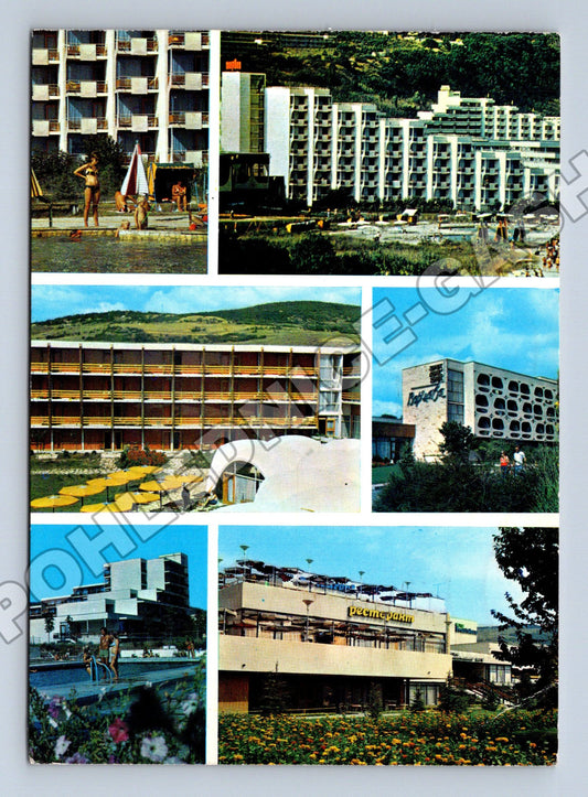 Pohlednice Bulharsko Albena hotely 1979 (M34003)