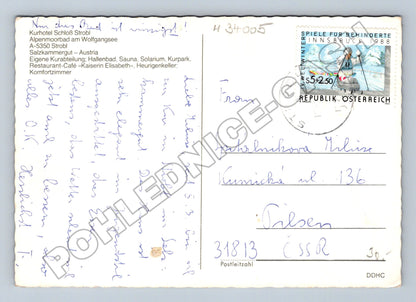 Pohlednice Rakousko Hotel Schloss Strobl 1988 (M34005)
