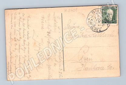 Pohlednice Karlštejn starý motiv (M3401)