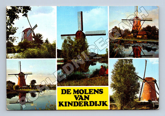 Pohlednice Holandsko Kinderdijk větrné mlýny 1979 (M34010)